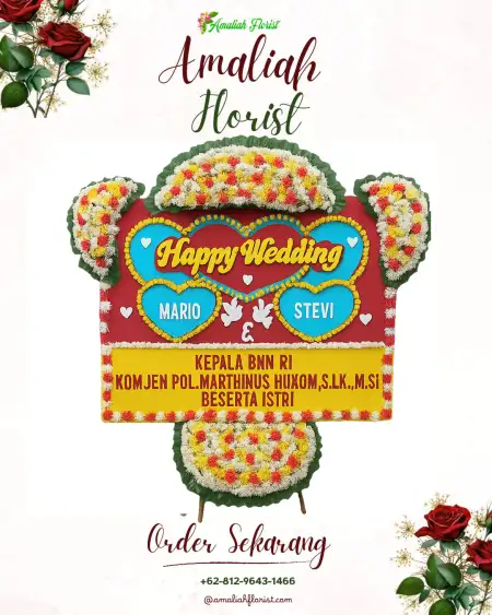 Papan Bunga Pernikahan Pamegarsari